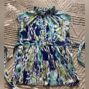 APT 9 M Blue Teal Green Top